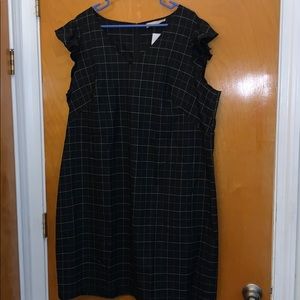 Black and white windowpane dress